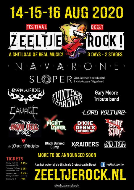 Cesar Zuiderwijk with Sloper Zeeltje Rock Deest festival poster